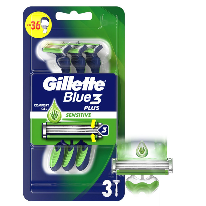 Gillette Blue3 Sensitive 3szt. (maszynki do golenia)