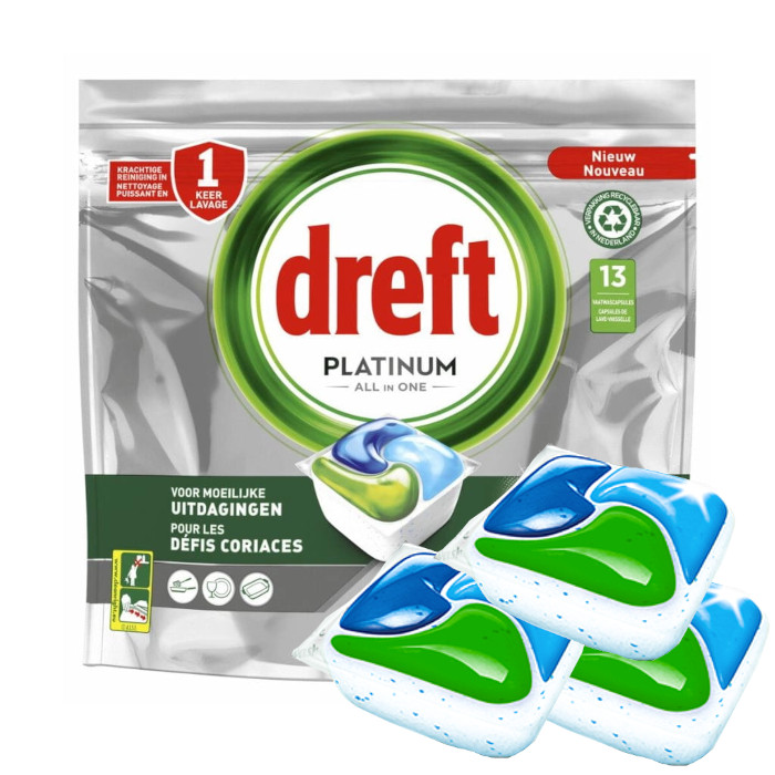 Dreft Platinum All in One Tabs 13szt. 194g ( tabletki do zmywarki)