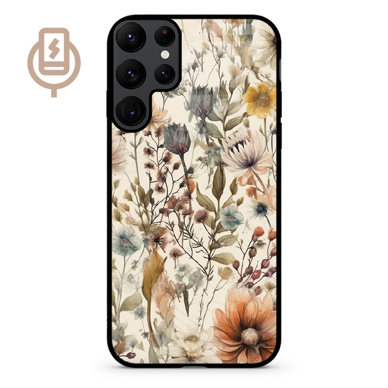 Łąka beż - Galaxy S23 Ultra Etui szklane flexible indukcyjne