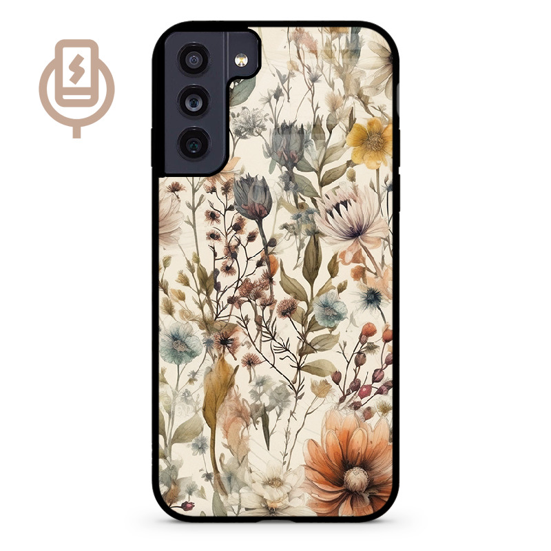 Łąka beż - Galaxy S22 Etui szklane flexible indukcyjne