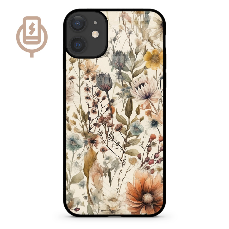 Łąka beż - iPhone 11 Etui szklane flexible indukcyjne