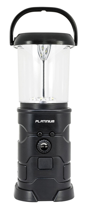 Solarna lampa turystyczna LED z dynamem i radiem 2w1