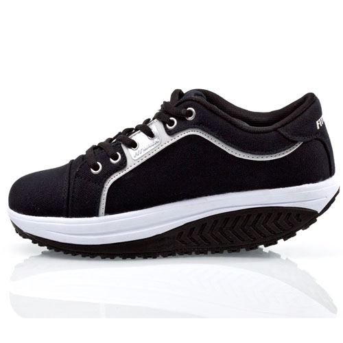 Trampki z podeszwą kołyskową Fit Walk czarne 41