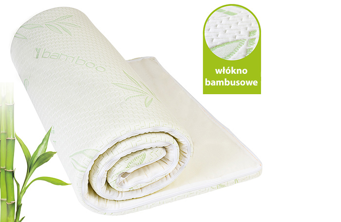 Materac nawierzchniowy z pianką z pamięcią Memory Bamboo 140 x 200 cm