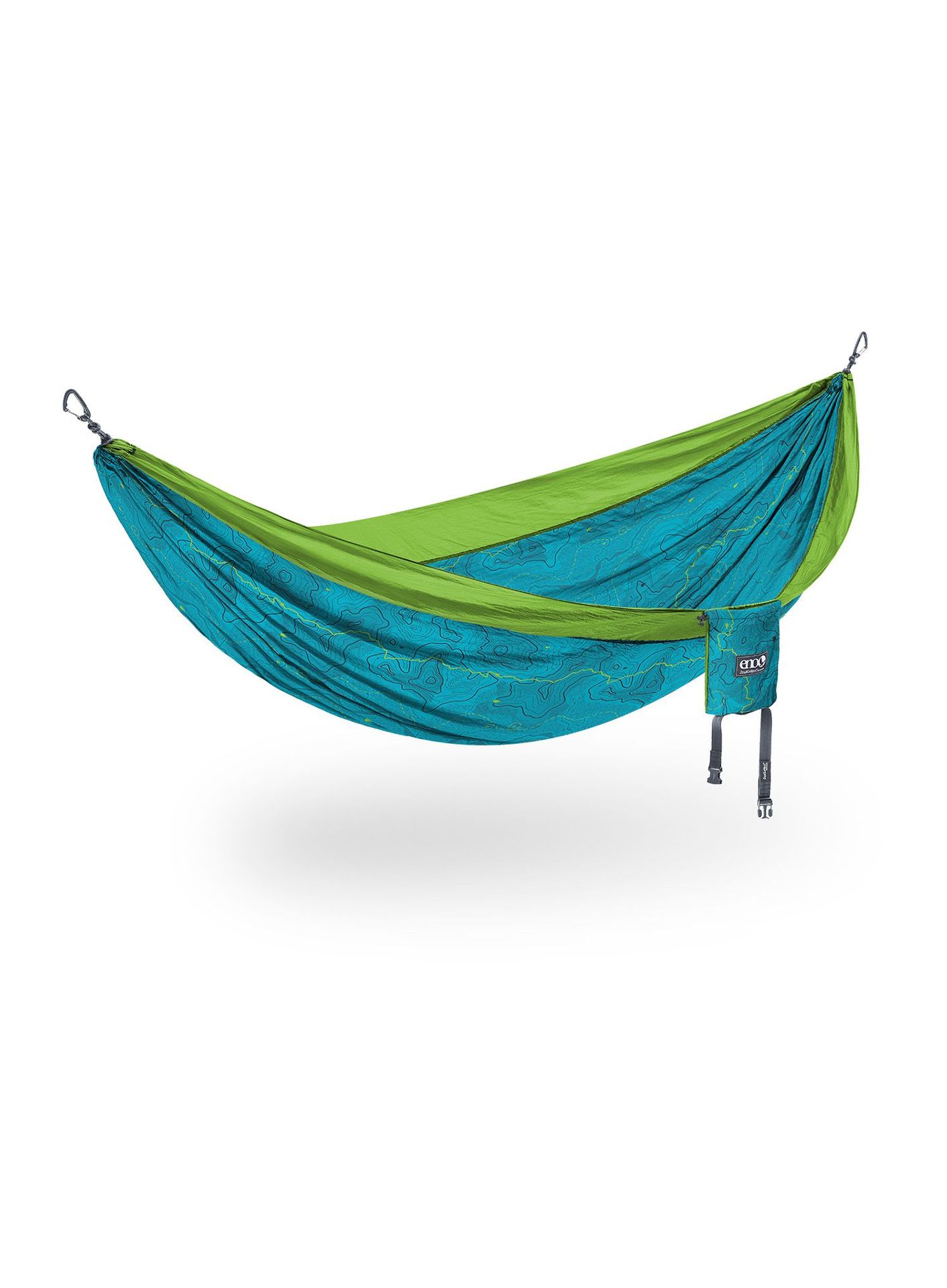 Hamak ENO DoubleNest Print Giving Back Hammock - topo cdt/chartreuse