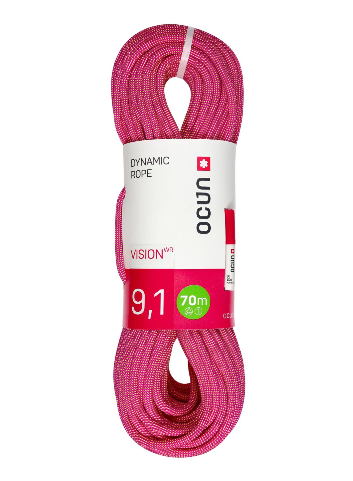 Lina dynamiczna Ocun Vision WR 9.1 mm 70 m - purple/yellow