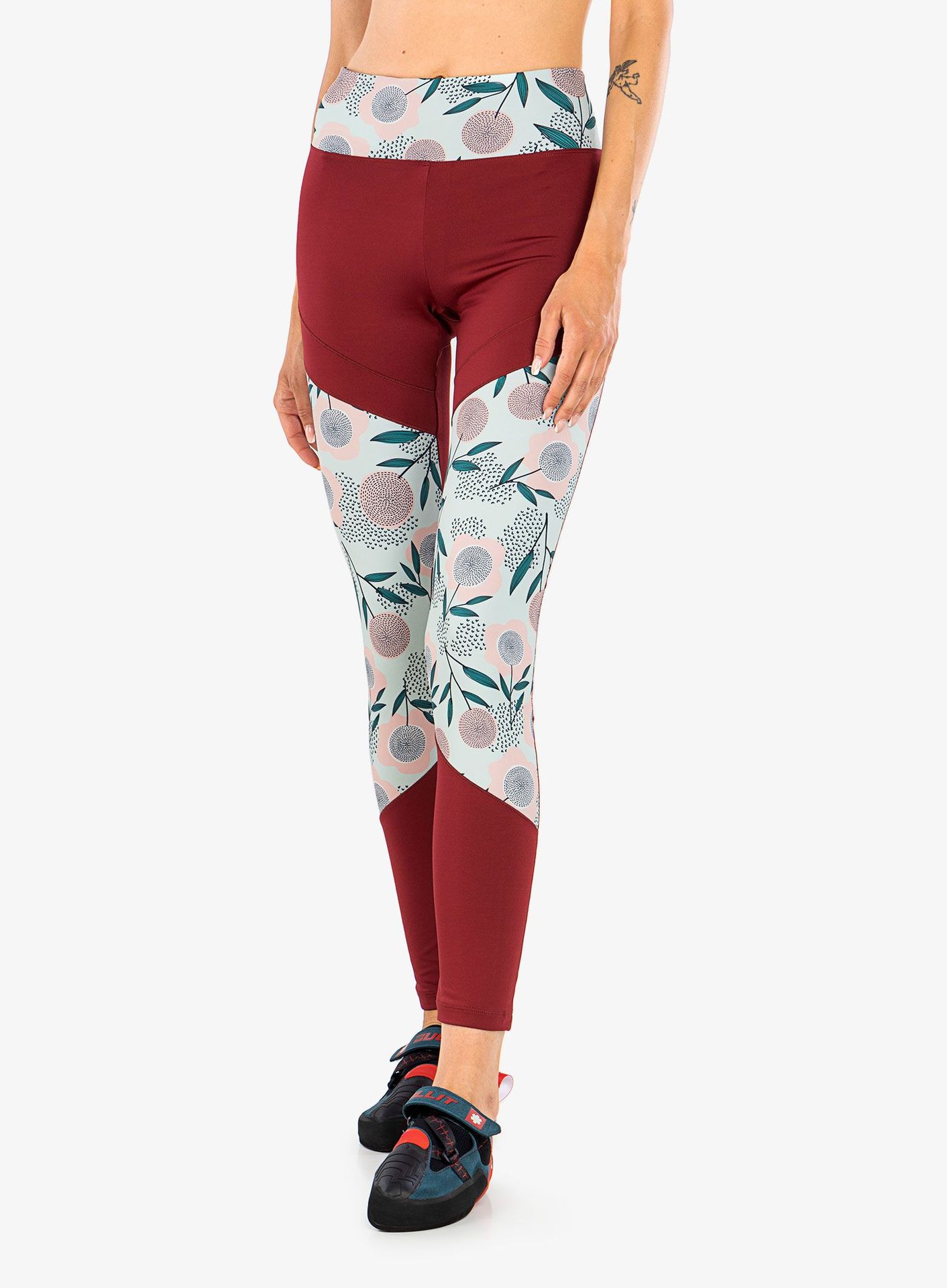 Legginsy wspinaczkowe damskie Ocun Rhea Leggings - wine
