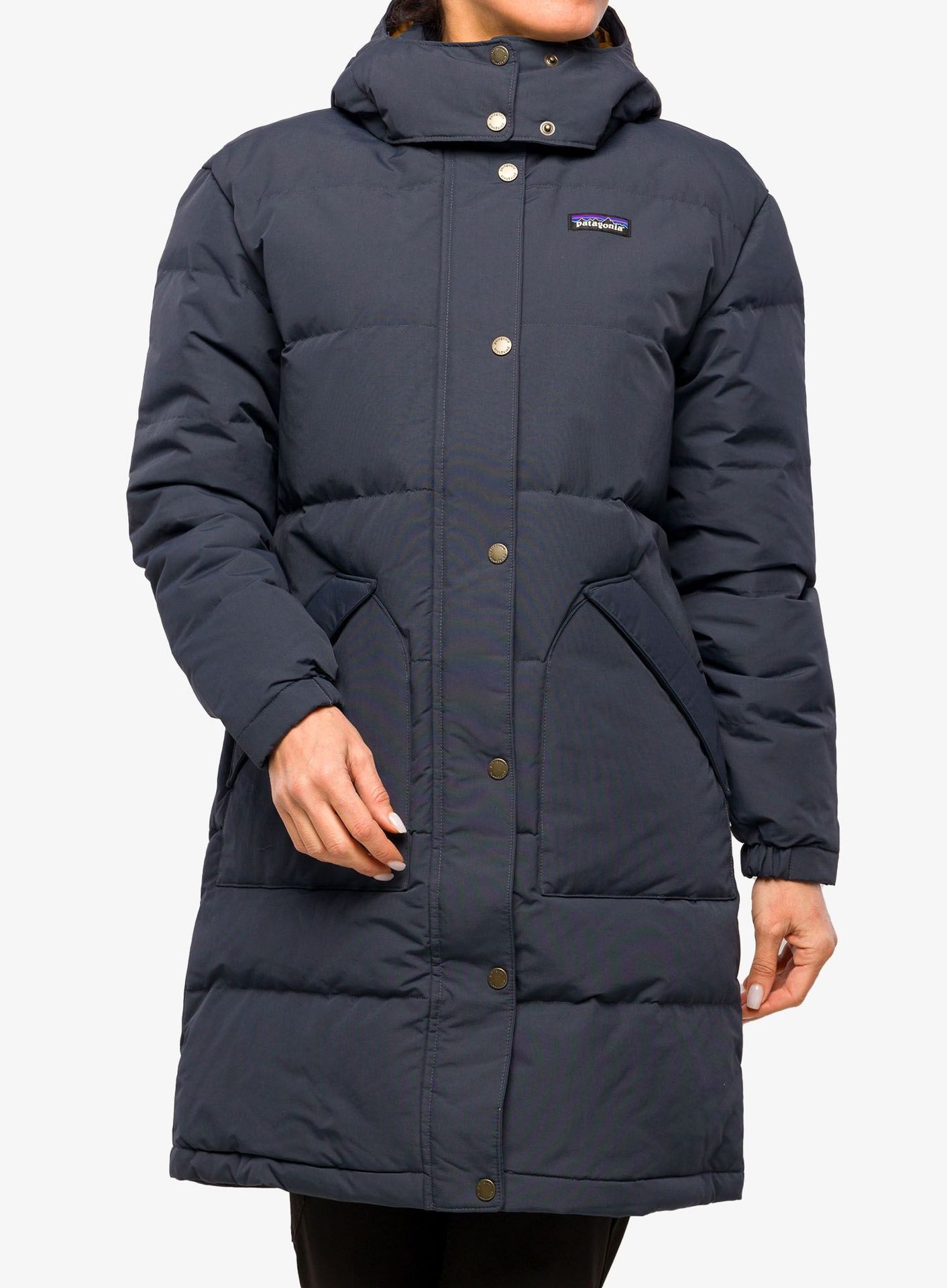 Płaszcz puchowy damski Patagonia Downdrift Parka - smolder blue