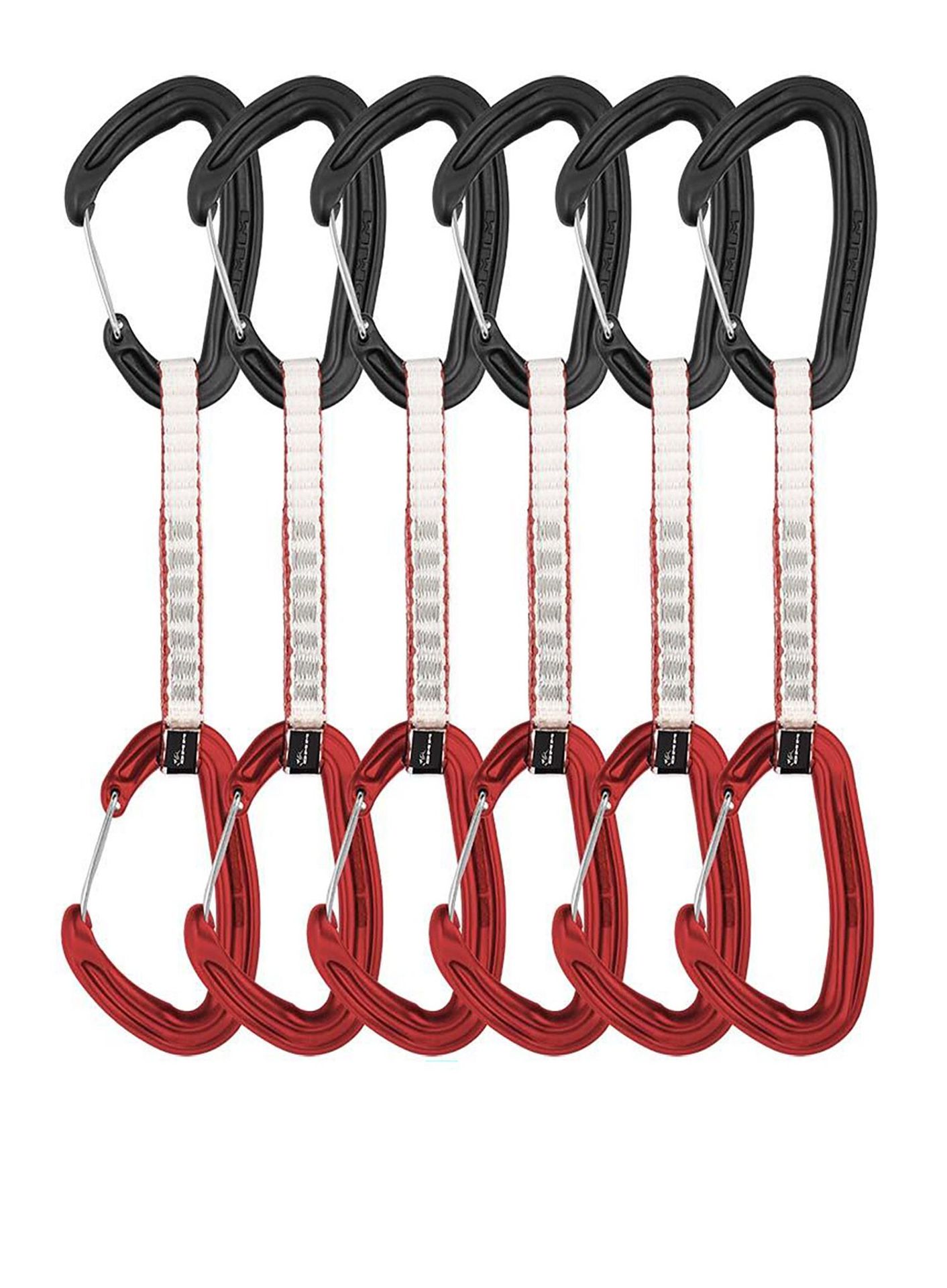 Ekspres wspinaczkowy DMM Alpha Wire Quickdraw 12 cm 6-pack - red
