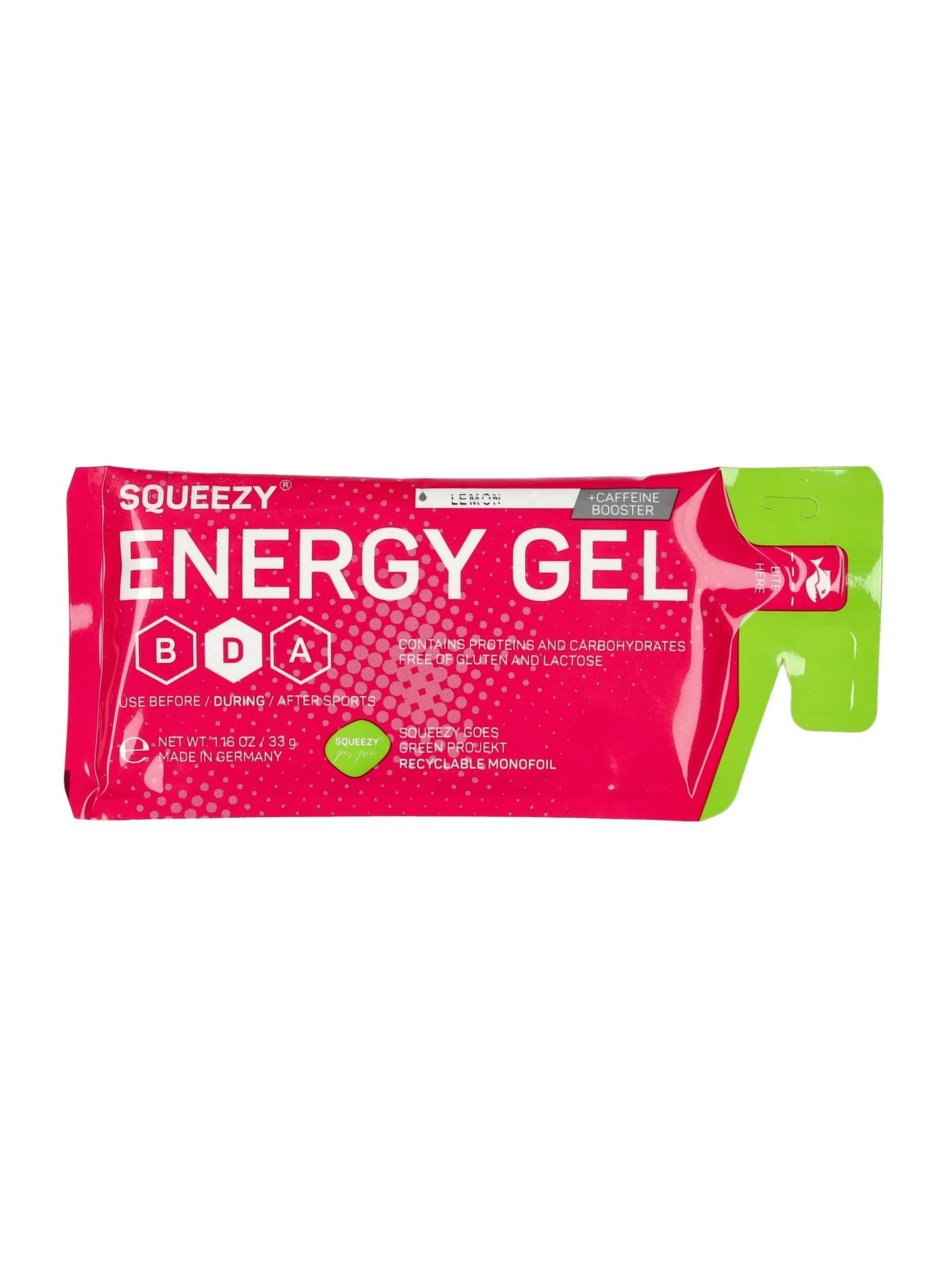 Żel energetyczny Squeezy Super Energy Gel 33 g - lemon/caffeine
