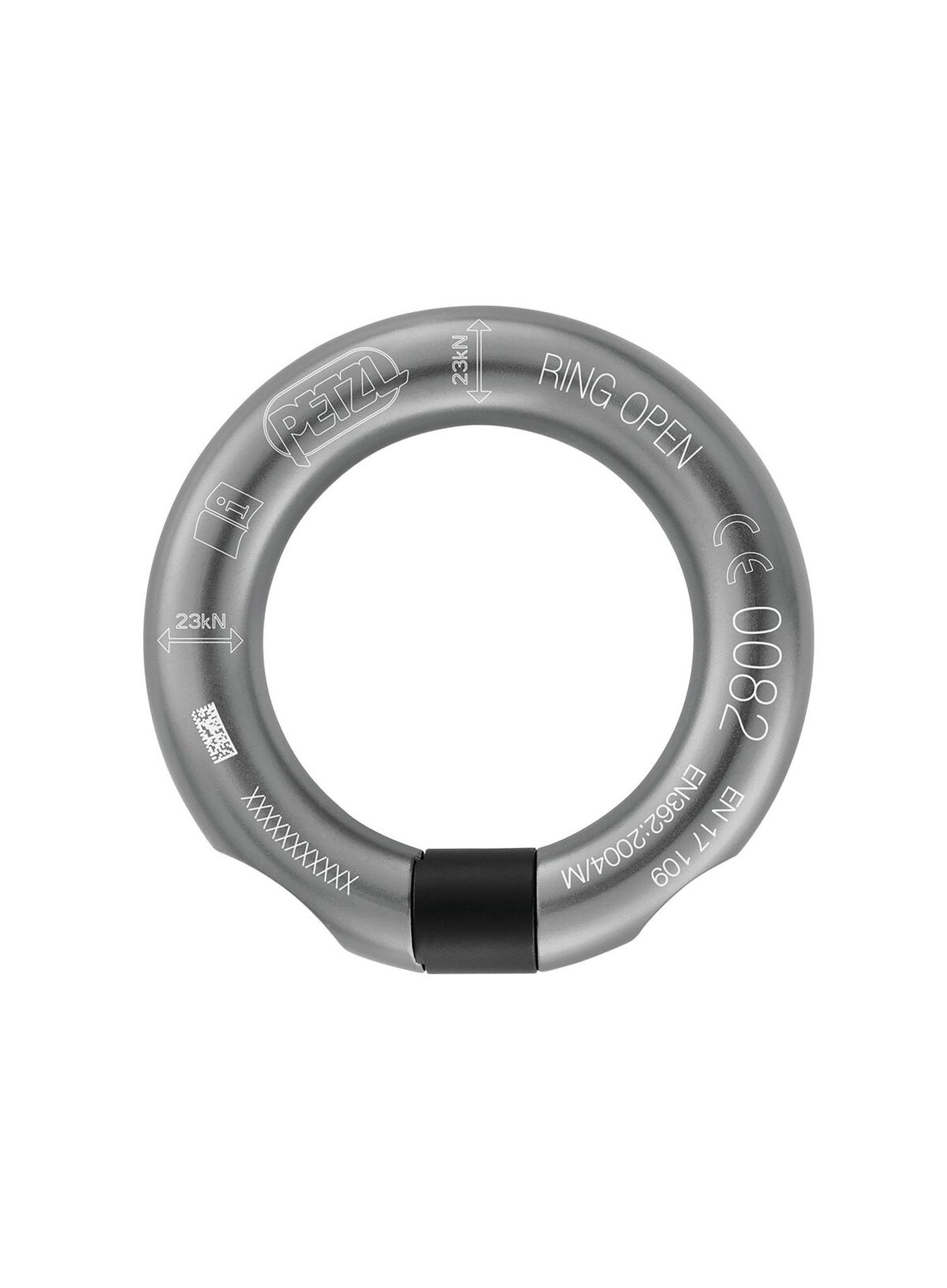Wielokierunkowe otwierane kolucho Petzl Ring Open - anthracite