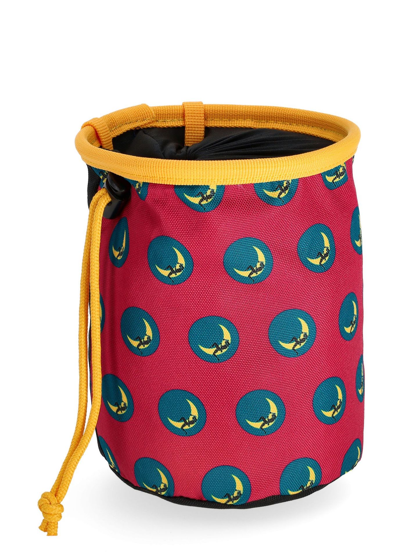 Woreczek na magnezję La Sportiva Climbing On The Moon Chalk Bag - fucsia/giallo