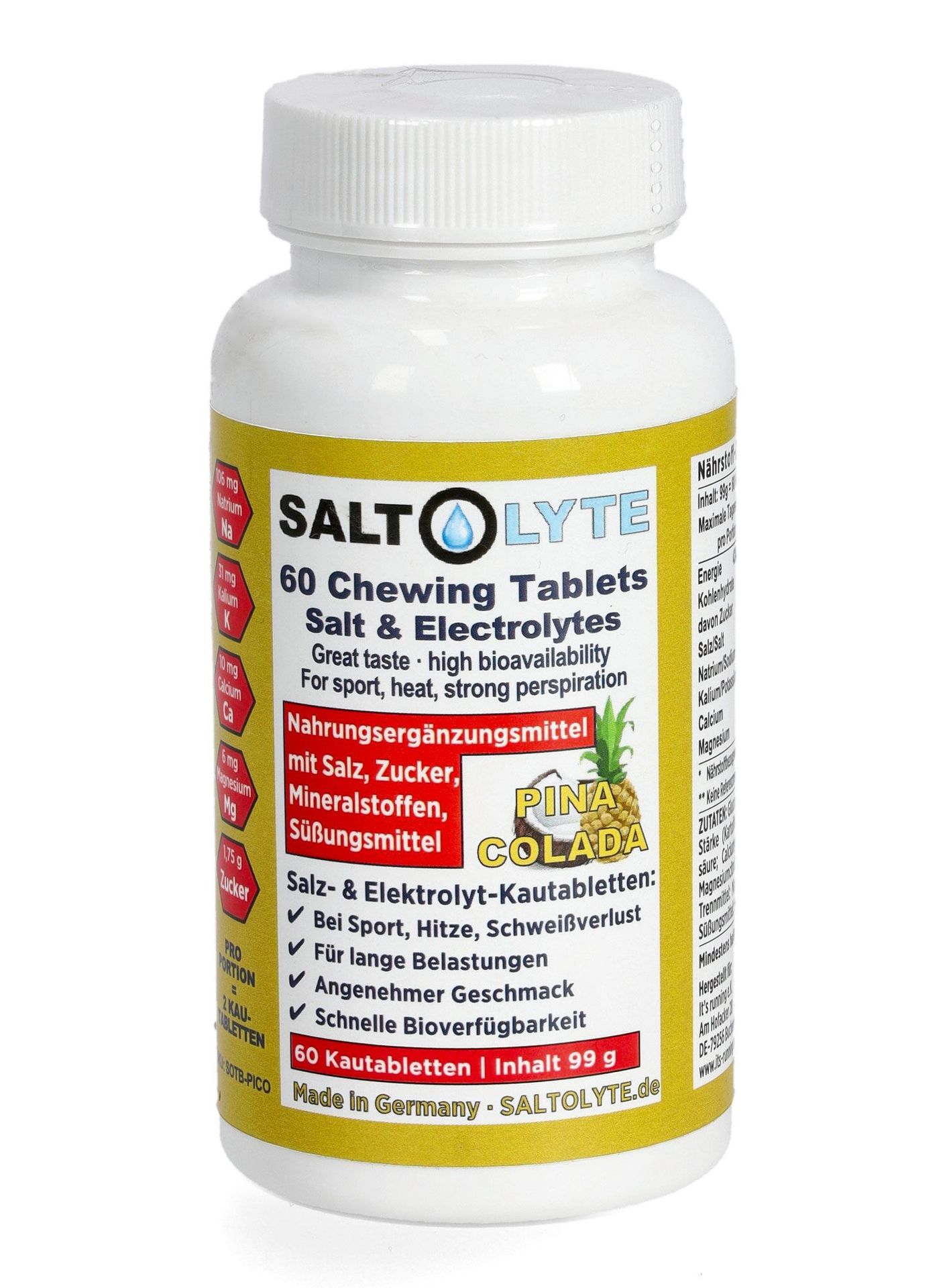 Butelka Saltolyte Chewing Tablets 60 - pinacolada