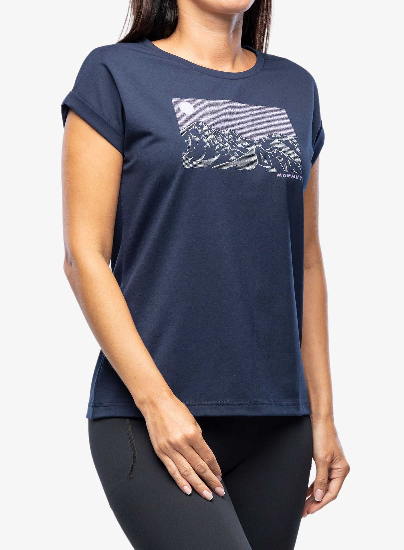 Koszulka szybkoschnąca damska Mammut Mountain T-Shirt Trilogy - marine