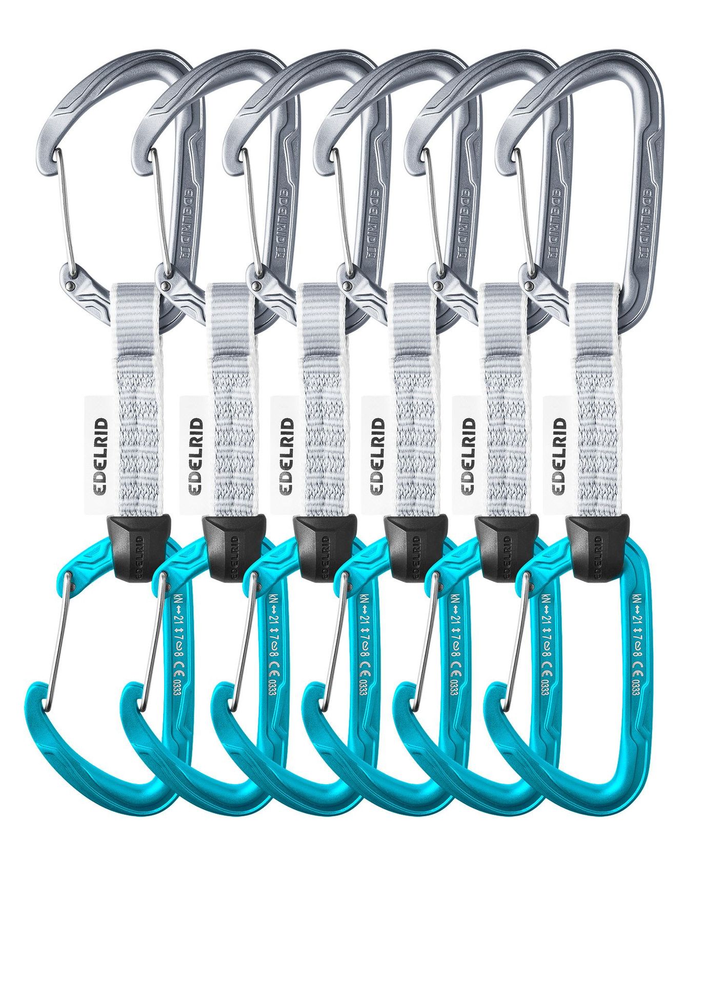 Ekspresy wspinaczkowe Edelrid Pure Wire Set Sixpack - slate icemint