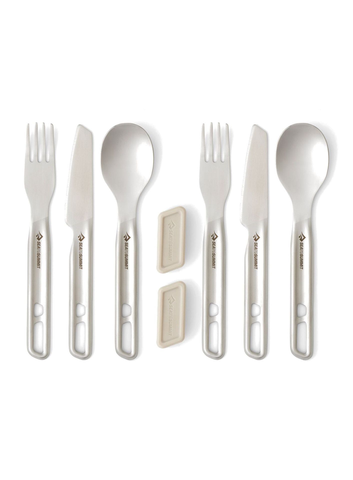 Sztućce turystyczne Sea to Summit Detour SL Steel Cutlery Set 2P