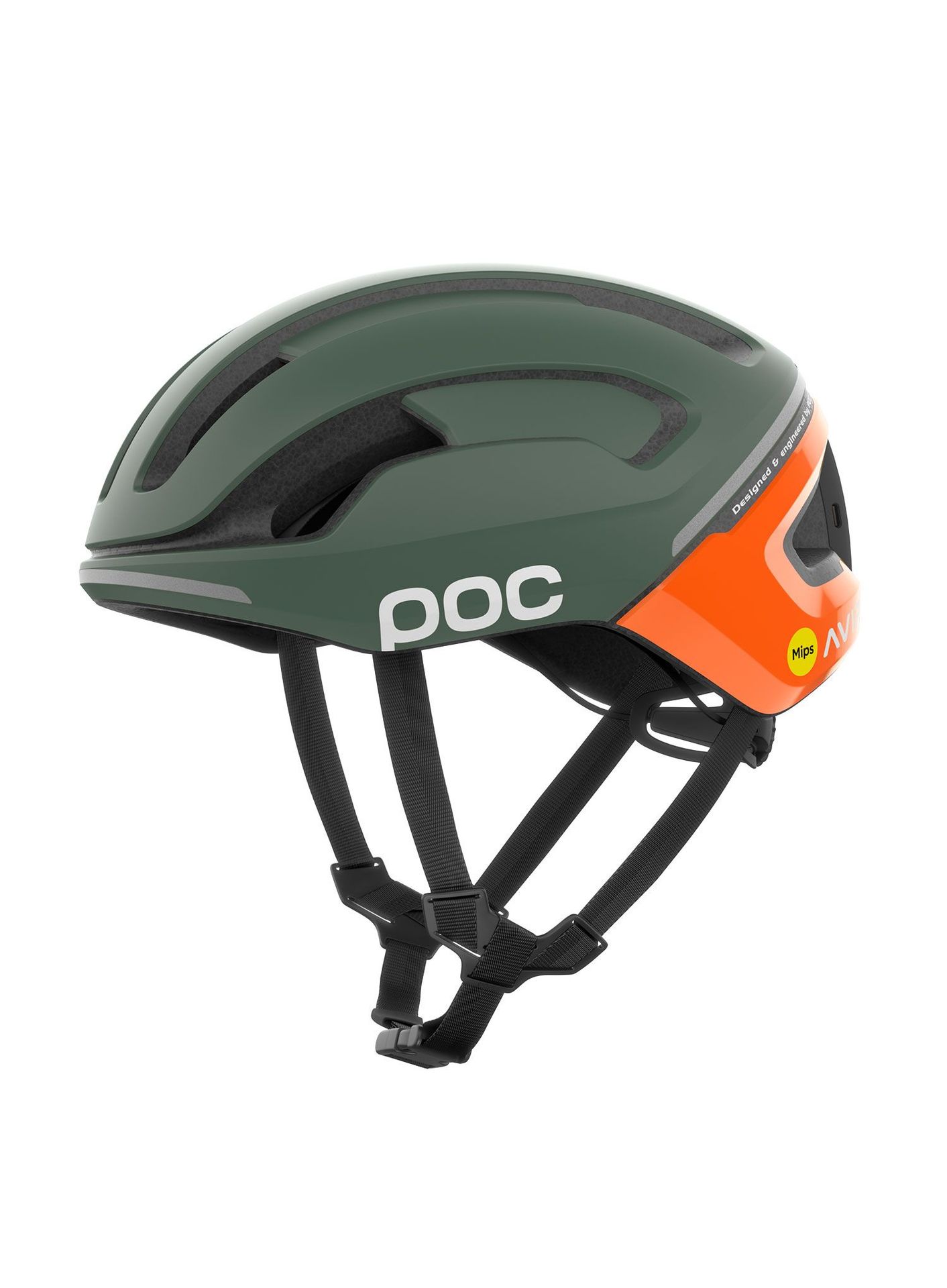 Kask rowerowy POC Omne Beacon MIPS - fluo orange/epidote green matt