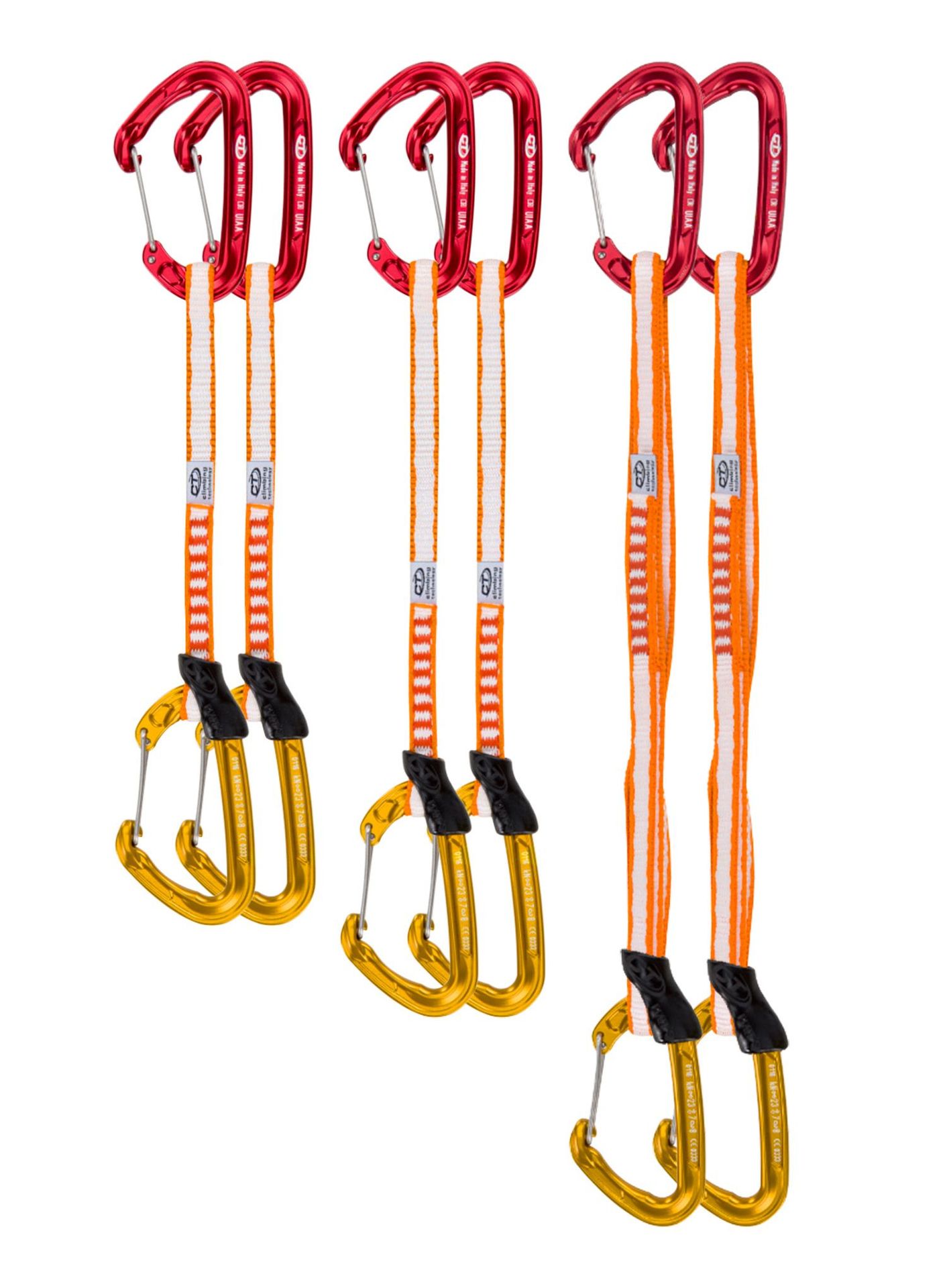 Ekspresy wspinaczkowe Climbing Technology Fly-Weight Evo Set UL 6-Pack Mix - red/gold