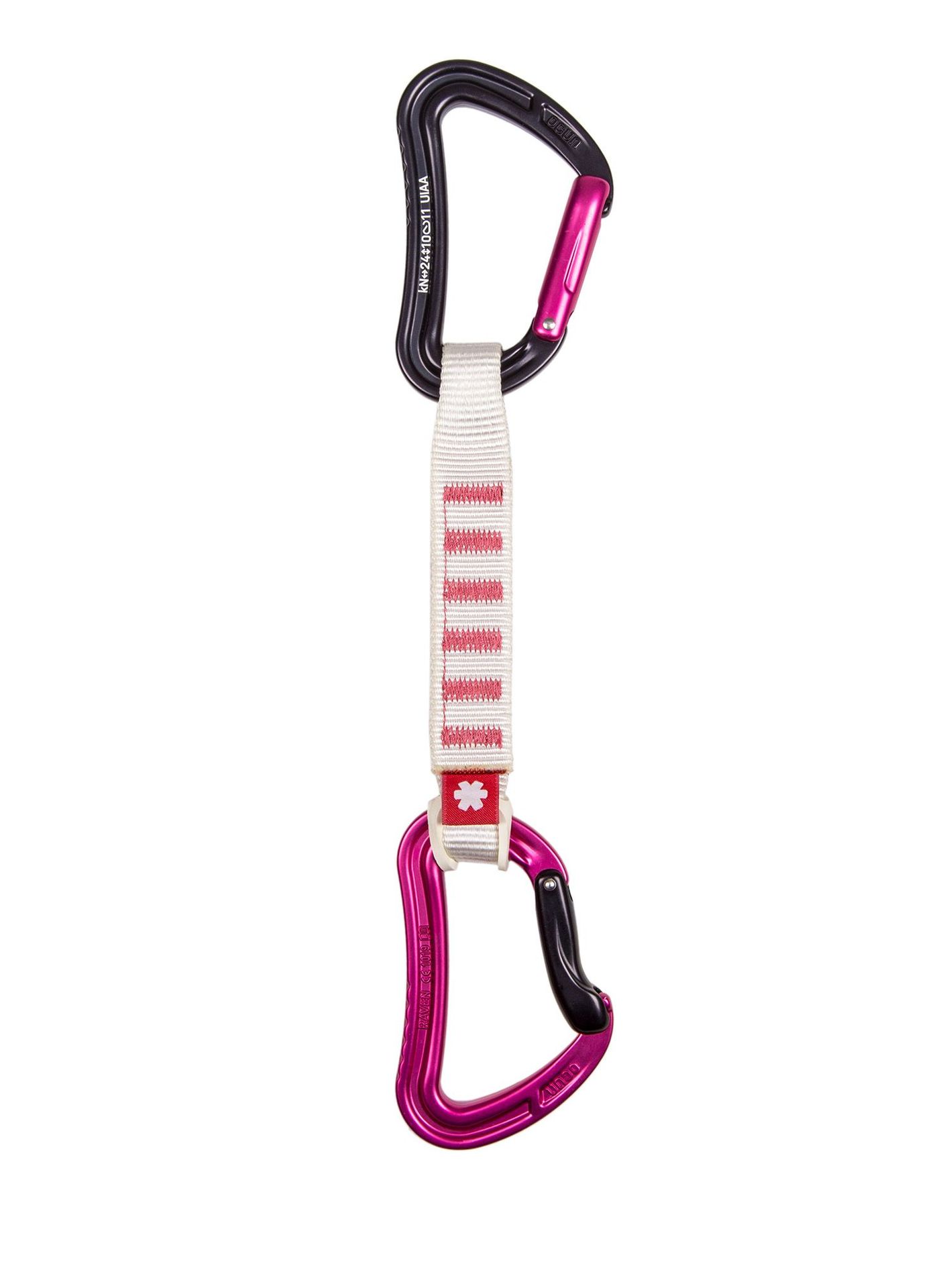Ekspresy wspinaczkowe Ocun Raven QD Zoom PA 15/22 mm 16 cm - pink