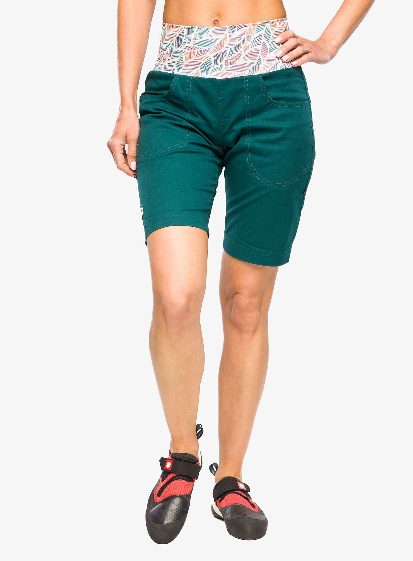 Spodenki wspinaczkowe damskie Ocun Sansa Shorts - green deep teal