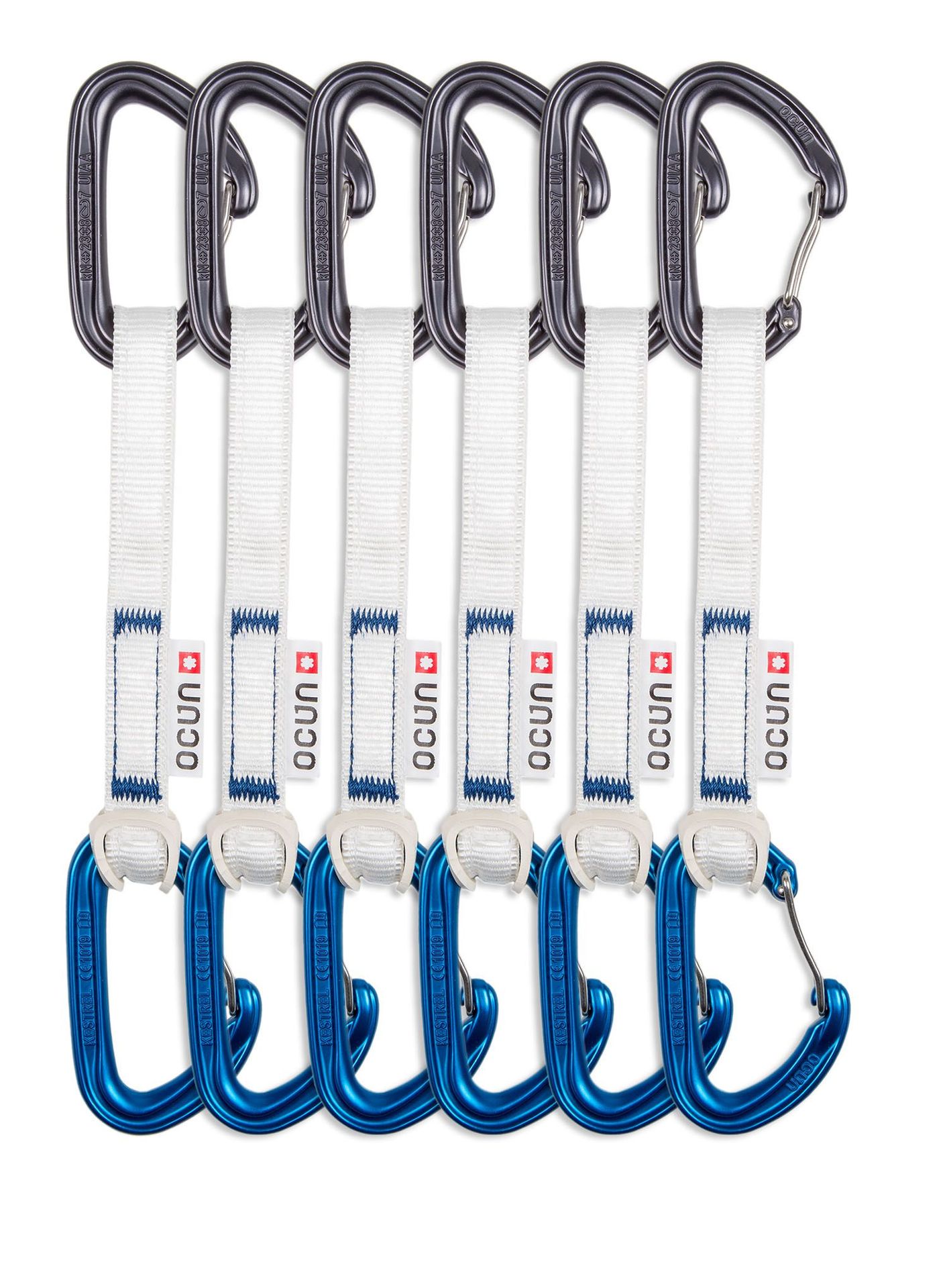 Ekspresy wspinaczkowe Ocun Kestrel QD Bio-Dyn-Ring 15 mm 15 cm 6-pack - blue