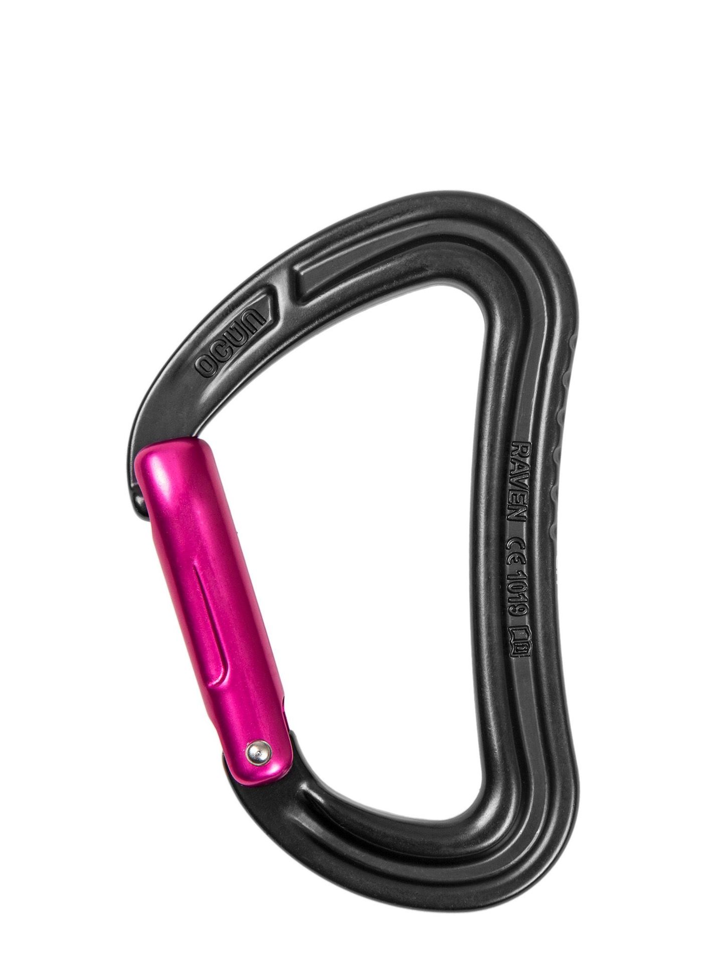 Karabinek wspinaczkowy Ocun Raven Straight - anthracite/pink