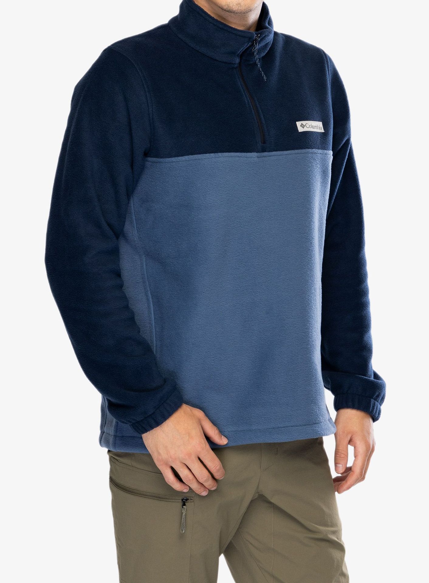 Kurtka polarowa Columbia Steens Mountain Half Zip - collegiate navy/dark mountain
