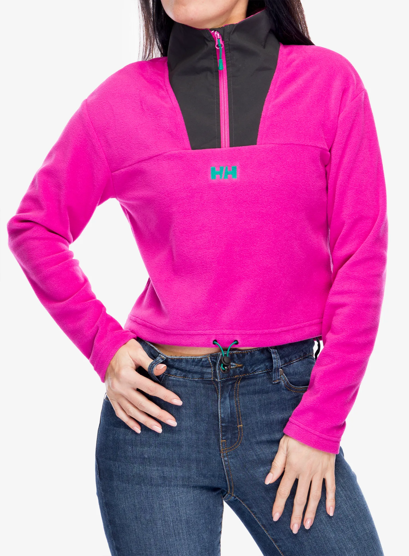 Bluza damska Helly Hansen Daybreaker Cropped Fleece - magenta 2.0