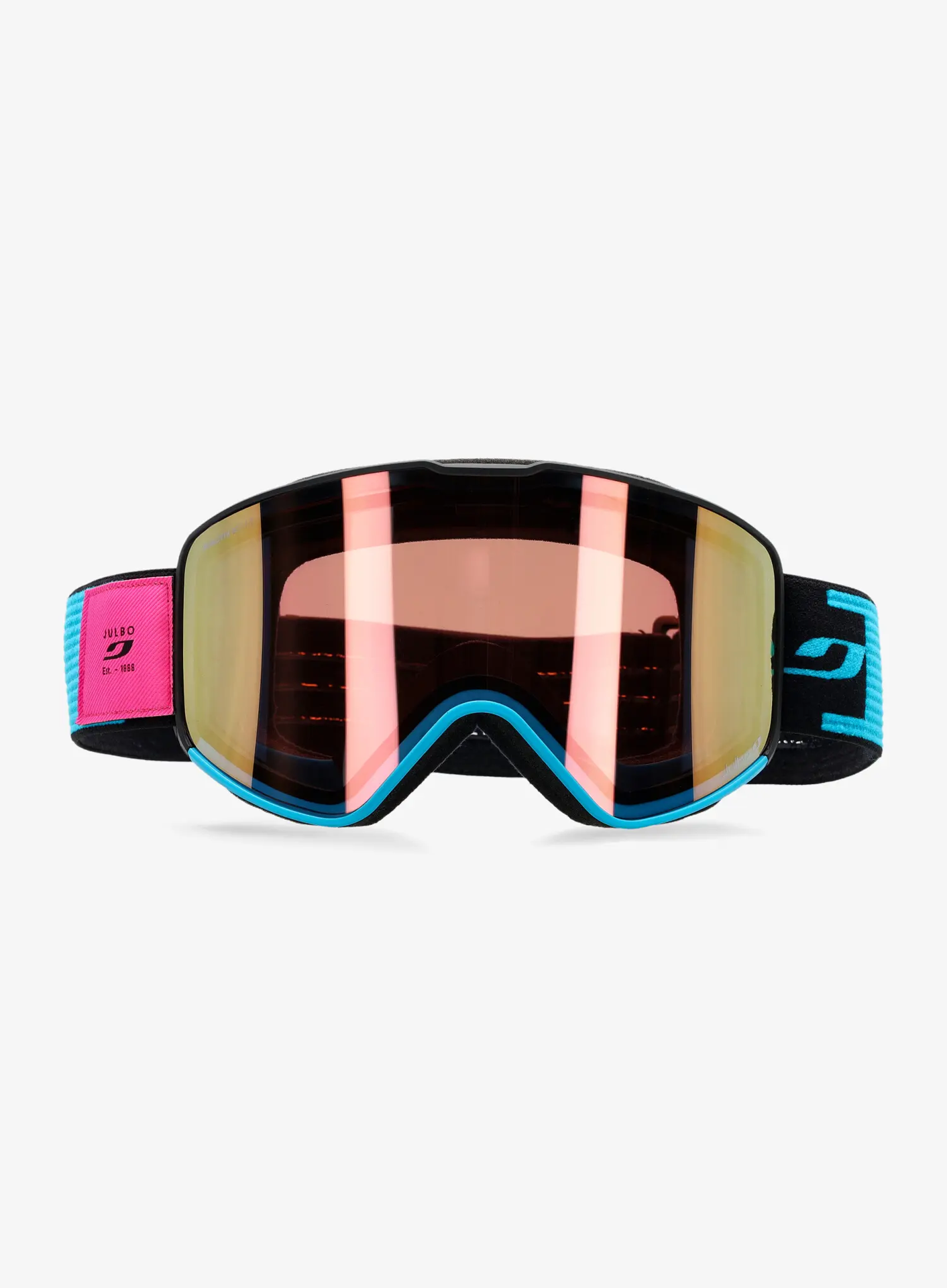 Gogle narciarskie Julbo Cyrius - REACTIV 1-3 Glare Control - dark gray/blue/pink flash