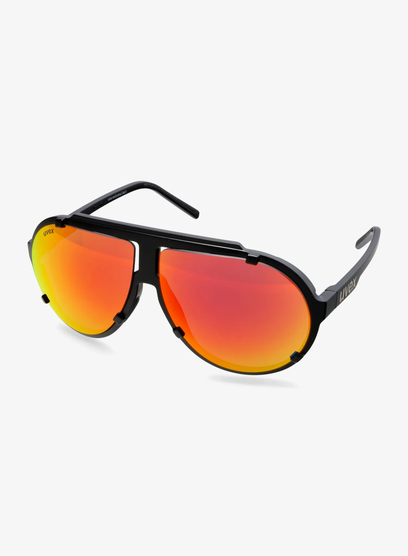 Okulary przeciwsłoneczne Uvex Esntl Pina - black matt/mirror red