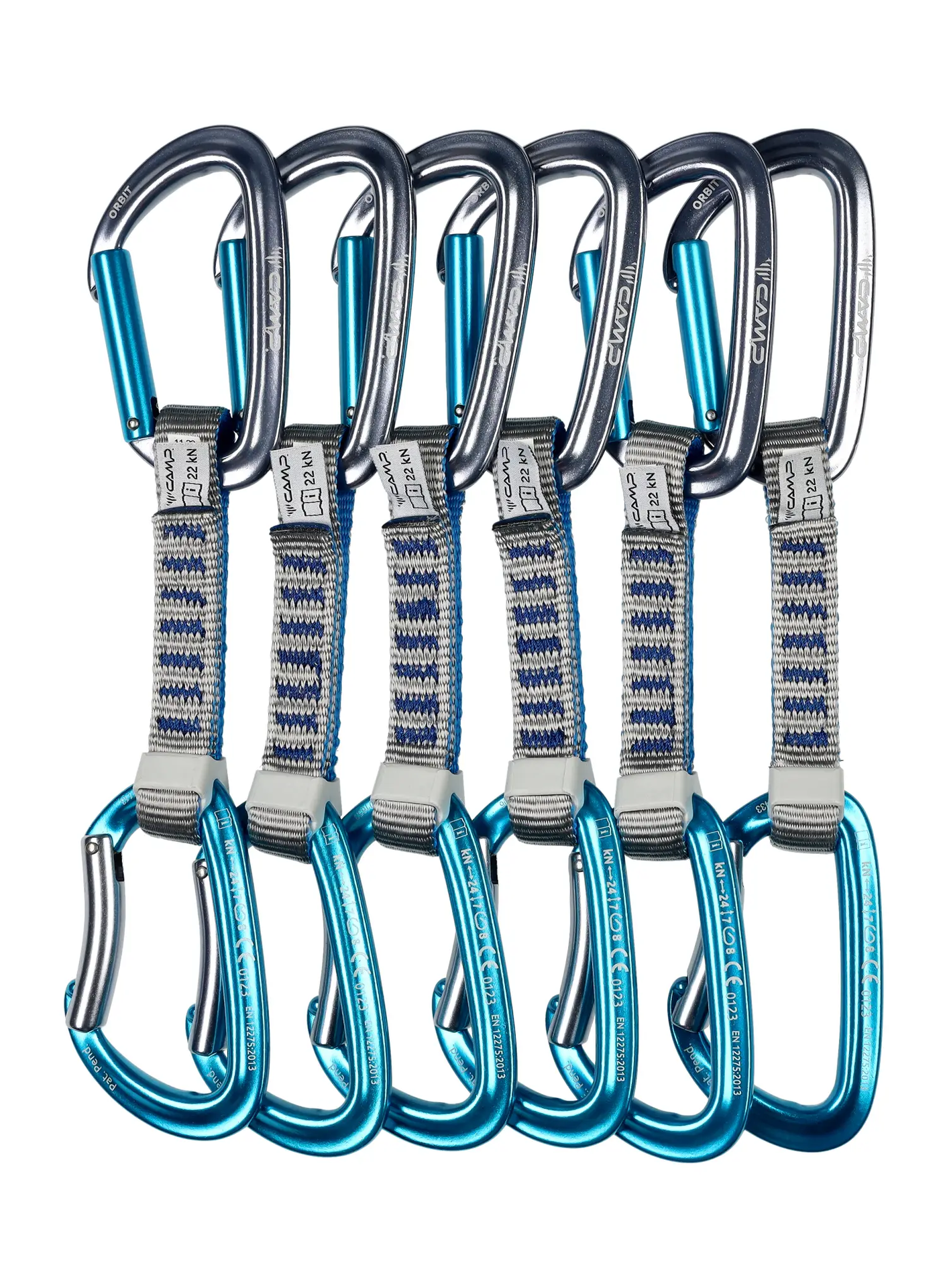 Ekspresy wspinaczkowe Camp Orbit Express KS 12 cm 6-pack - grey/blue/blue