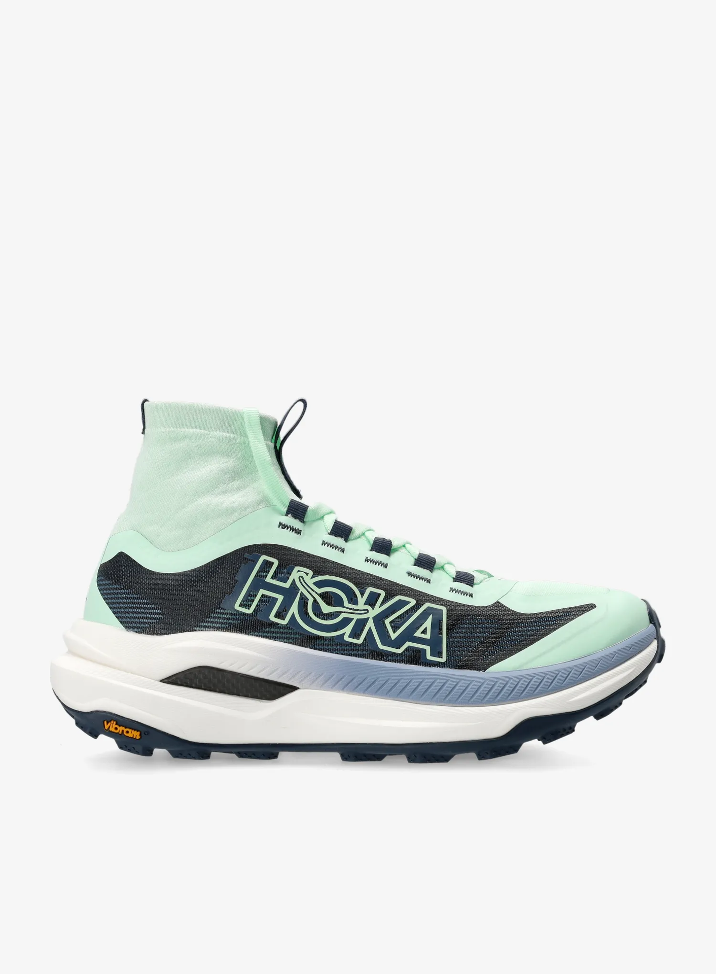 Buty trailowe damskie Hoka Tecton X 3 - mint fluorite/varsity navy