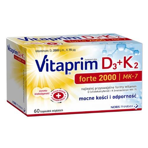 Vitaprim D3 Forte 2000 K2, 60 kaps.
