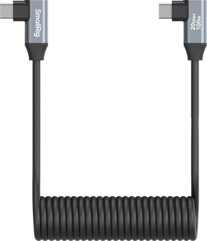Smallrig 4793 Usb-C Kątowy Do Usb-C Kątowy Spiralny Kabel Danych