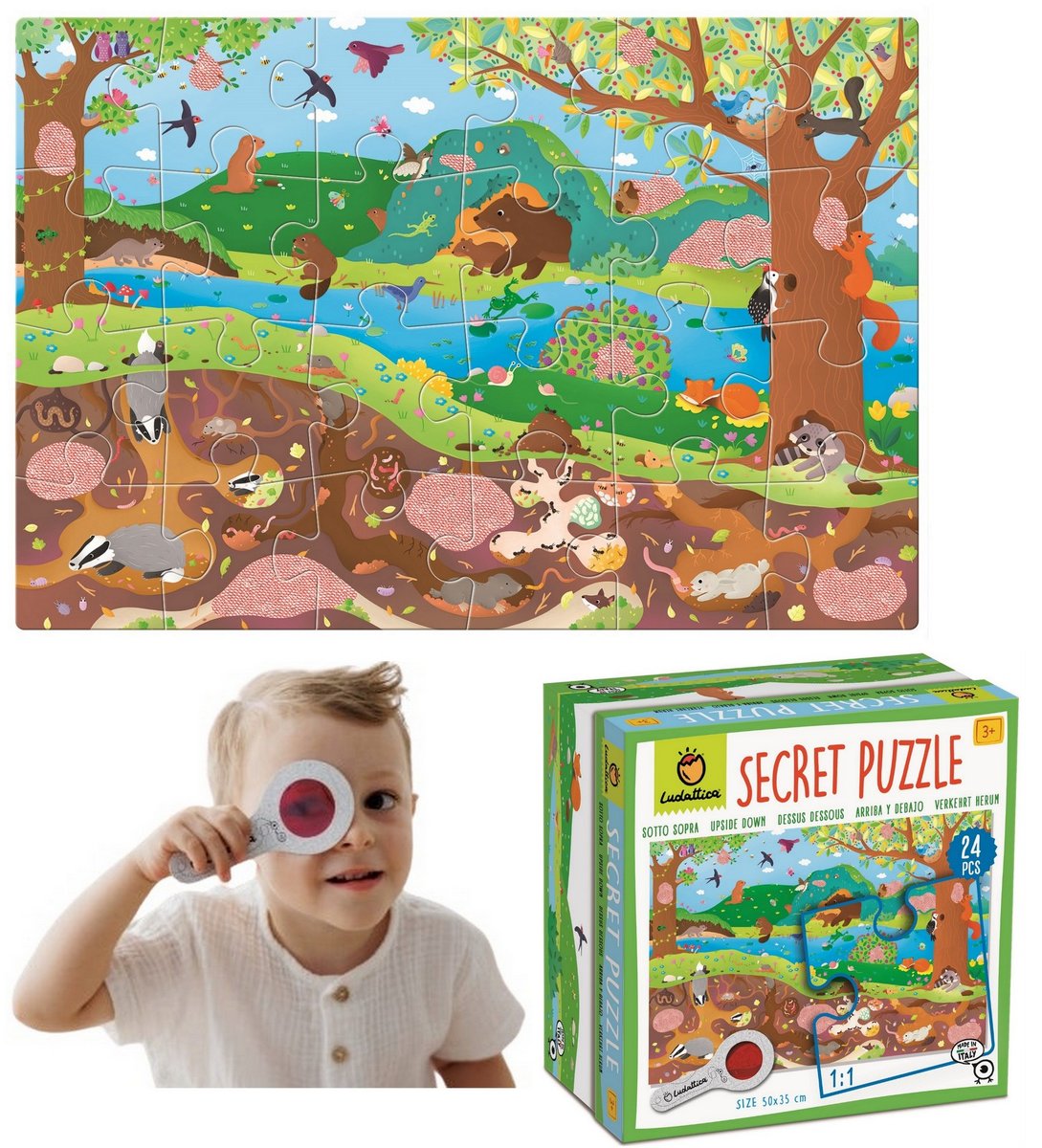 Ludattica Sekretne Puzzle- puzzle z tajemnicą Pod ziemią i w kryjówkach