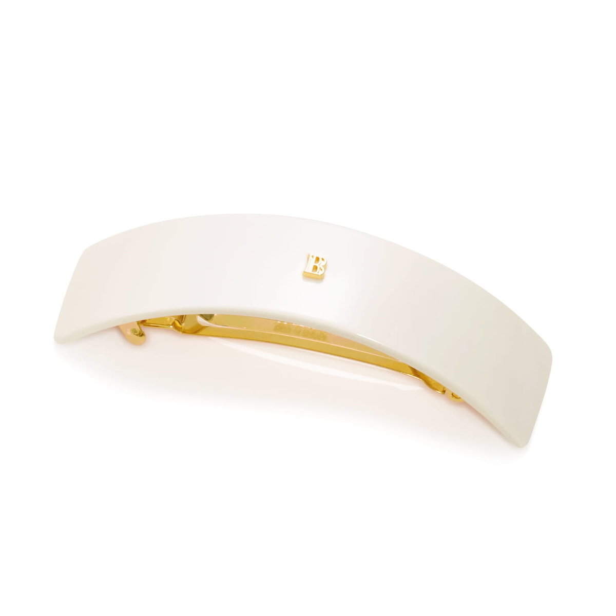Balmain - Klamra do włosów L Biała 9,2 cm x 2,5 cm