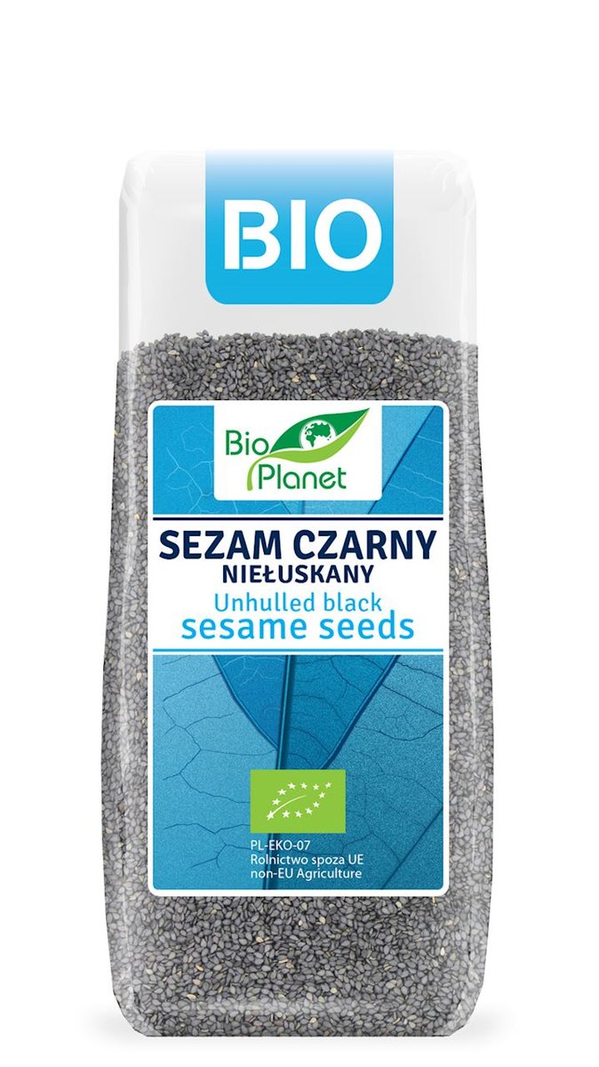 SEZAM czarny niełuskany BIO 200g- Bio Planet