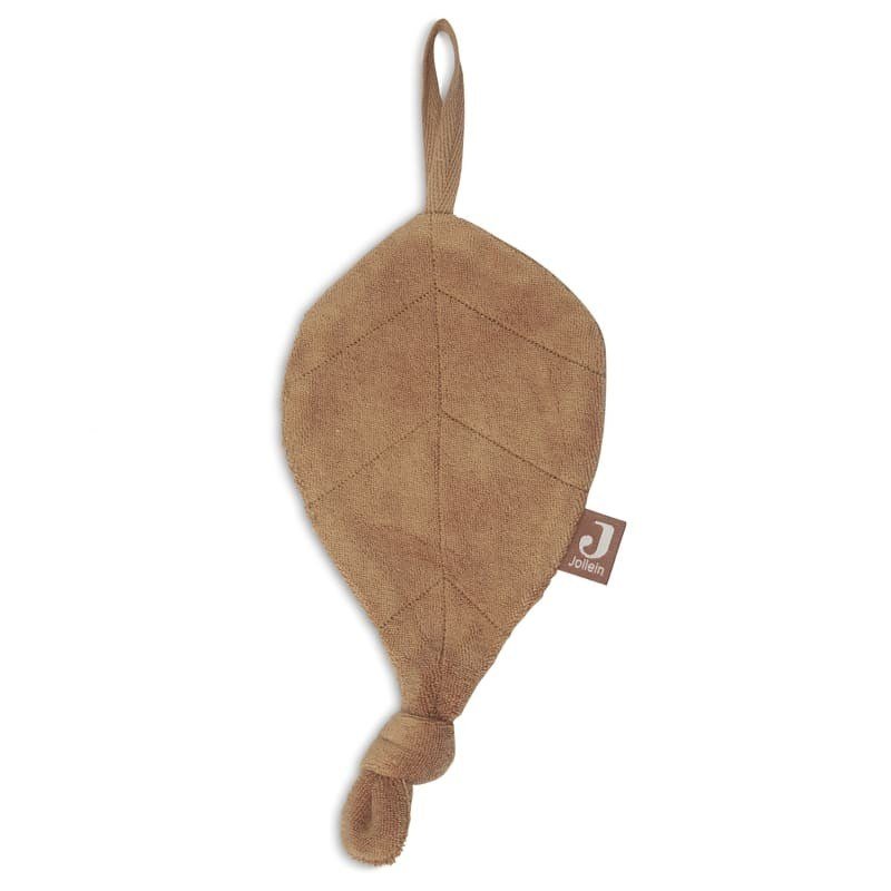 Jollein przytulanka dou dou z zawieszkÄ… na smoczek Listek LEAF Caramel