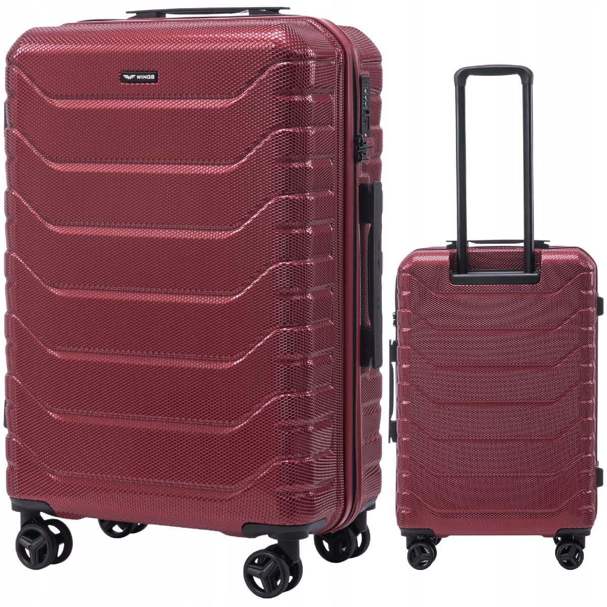 WINGS Bagaż PODRÓŻNY walizka ŚREDNIA XL 100% policarbon NIEZNISZCZALNA