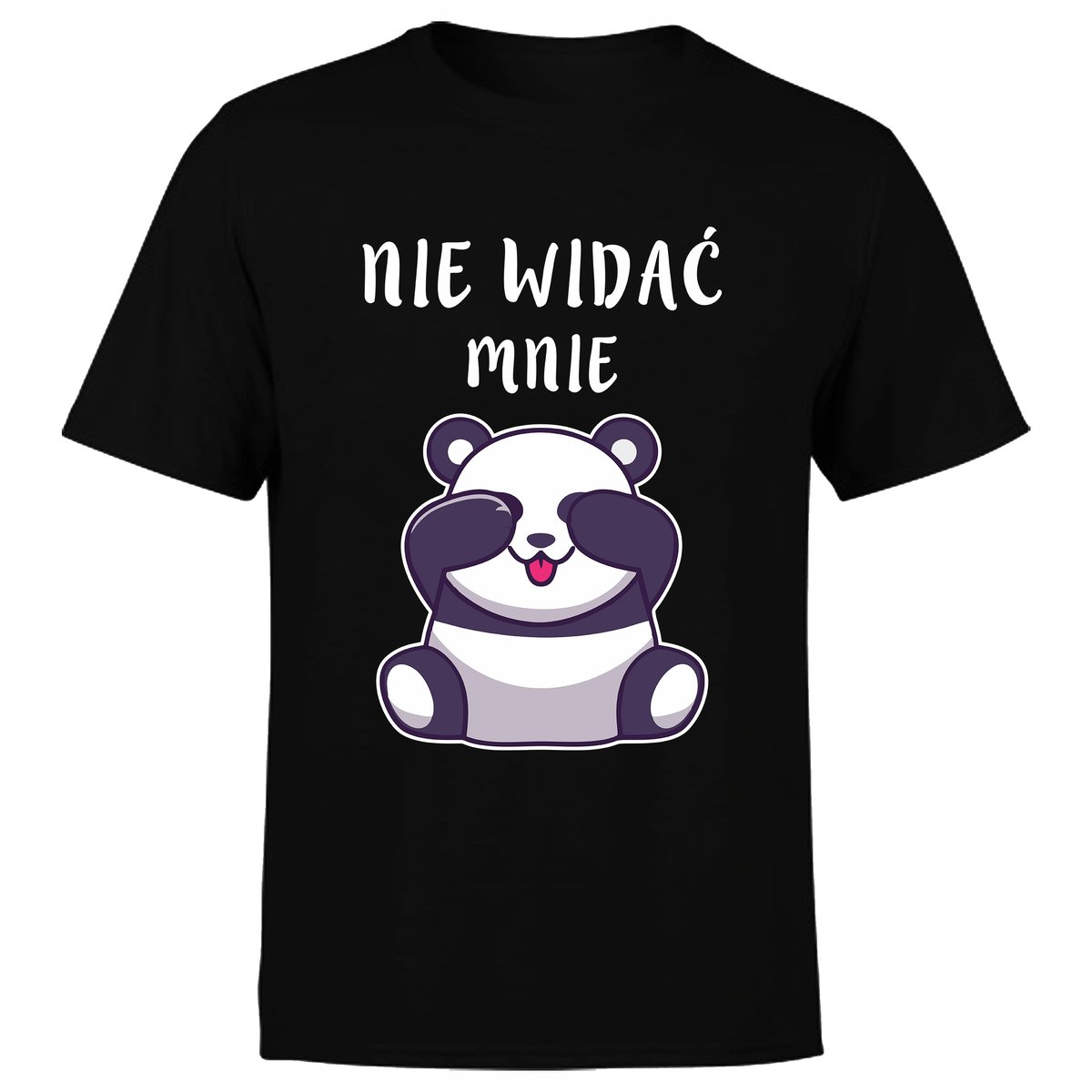KOSZULKA MĘSKA PANDA NIE WIDAĆ MNIE HIT SUPER PREZENT 5XL