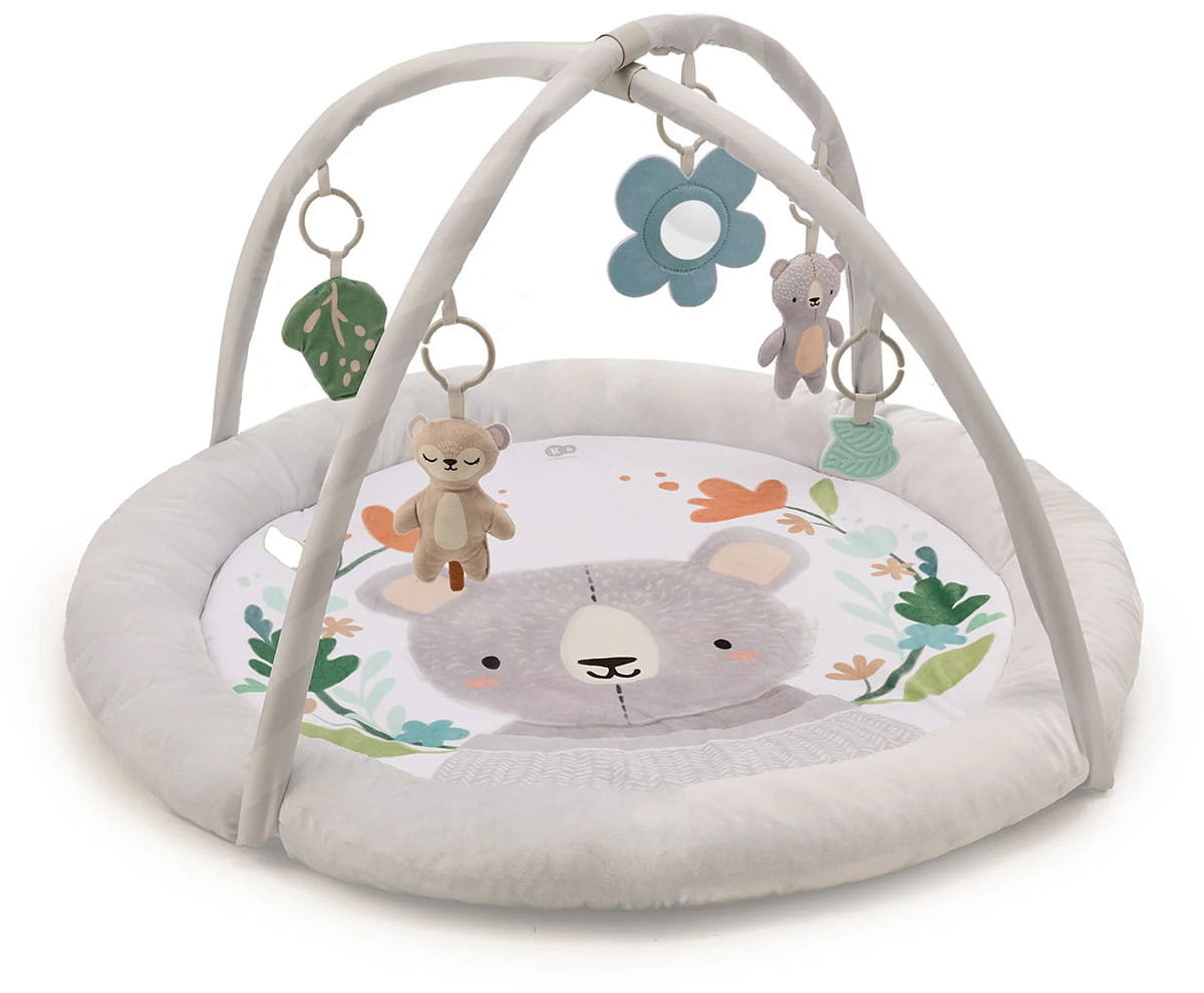 Kinderkraft COZYPLAY - miękka mata edukacyjna z zabawkami Grey