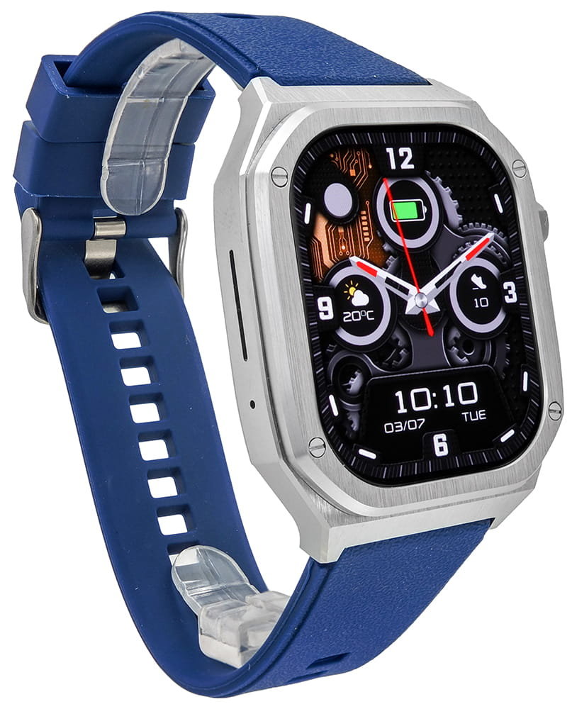 Hagen Smartwatch Hc73 - Srebrno Granatowy + Bransoleta