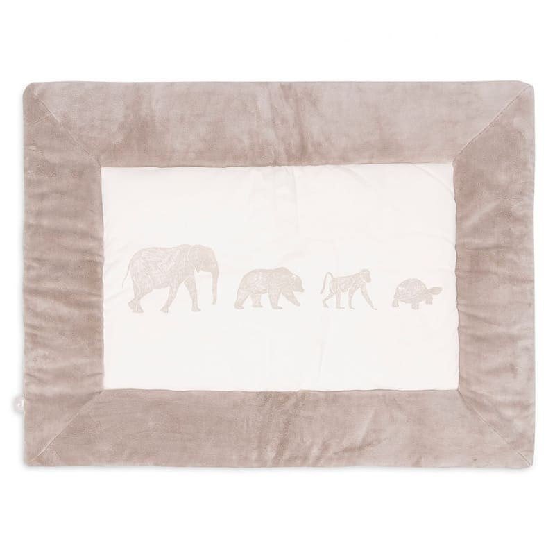 Jollein mata niemowlÄ™ca dwustronna do zabawy 95x75 cm Safari ANIMALS Nougat