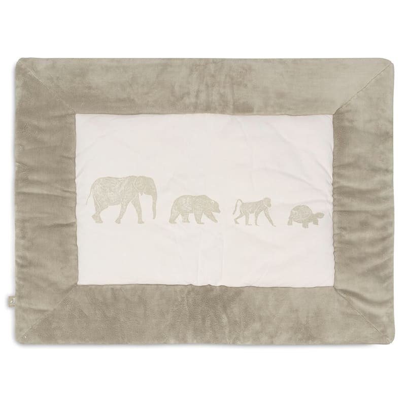 Jollein mata niemowlÄ™ca dwustronna do zabawy 95x75 cm Safari ANIMALS Olive Green