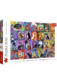 Puzzle 500 Koci alfabet TREFL