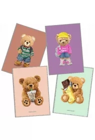 Zeszyt A4/60K kratka PP Teddies (4szt) NARCISSUS