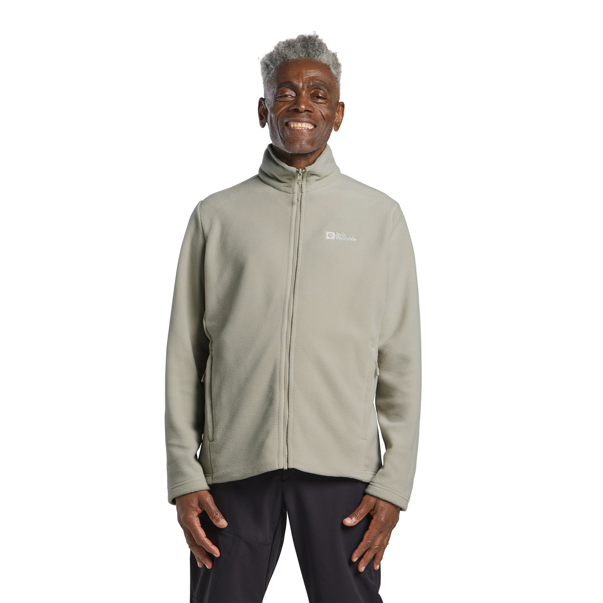 Dziecięca kurtka polarowa Jack Wolfskin WINTERSTEIN FZ M seal - S