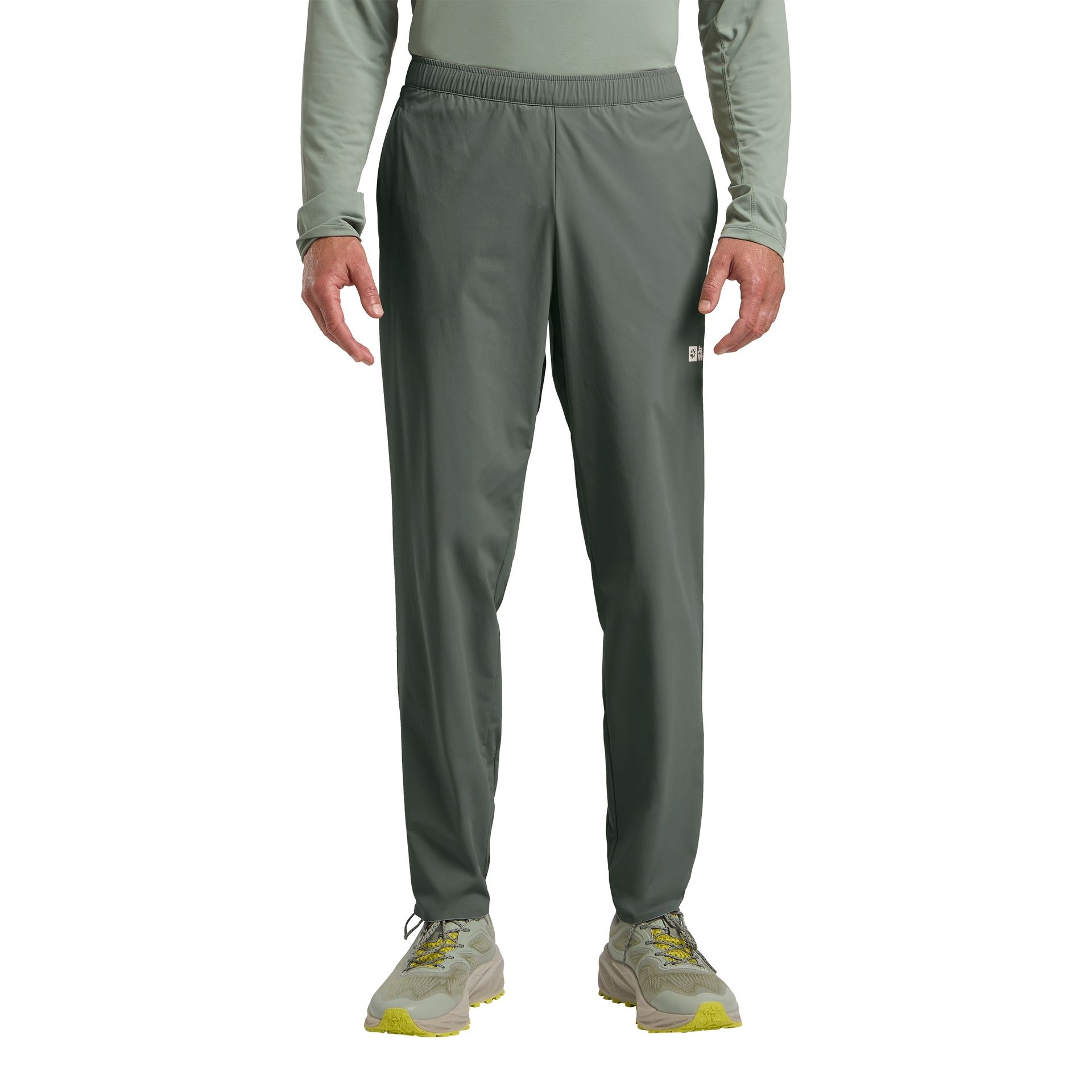 Męskie spodnie softshellowe Jack Wolfskin PRELIGHT SWIFT PANT M slate green - S