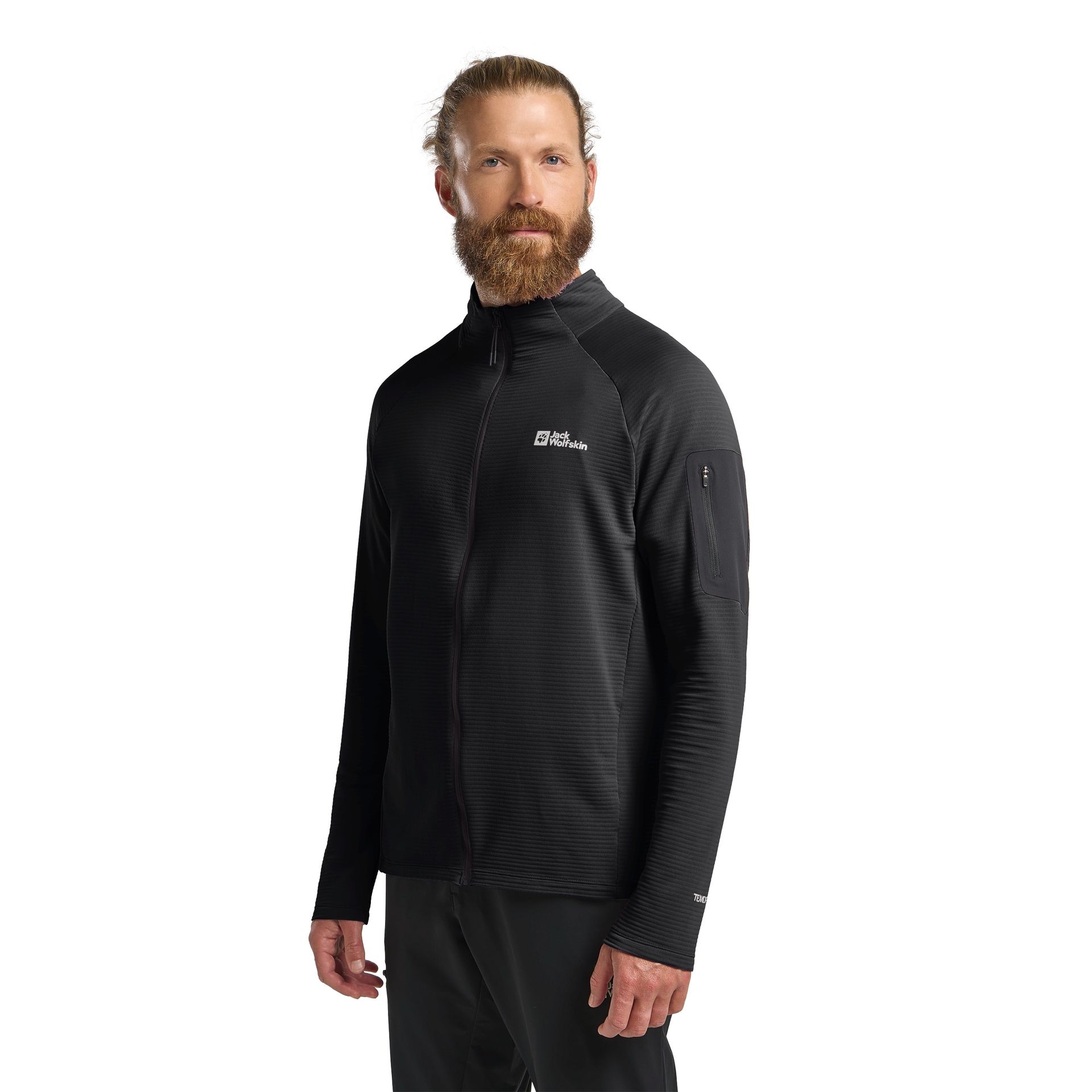 Polar męski Jack Wolfskin PRELIGHT FZ M black - M