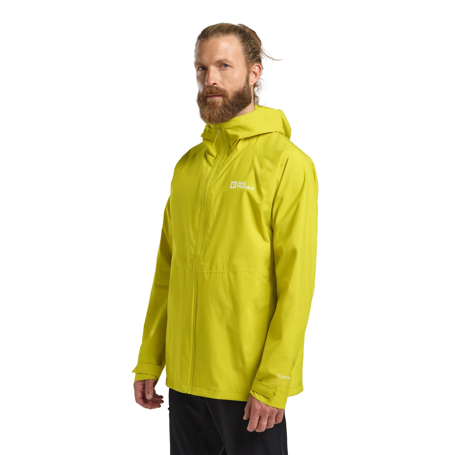 Męska kurtka przeciwdeszczowa Jack Wolfskin PRELIGHT 2.5L LT JKT M chartreuse - XL